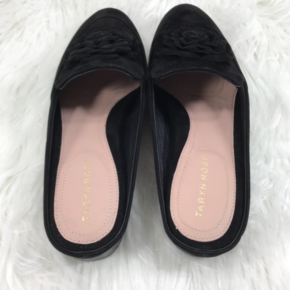 Taryn Rose Blythe Floral Silky Suede Mule Loafer - Picture 6 of 8